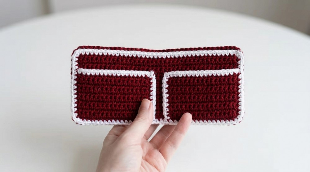 Crochet Unisex Wallet Tutorial Easy Crochet wallet Pattern 6