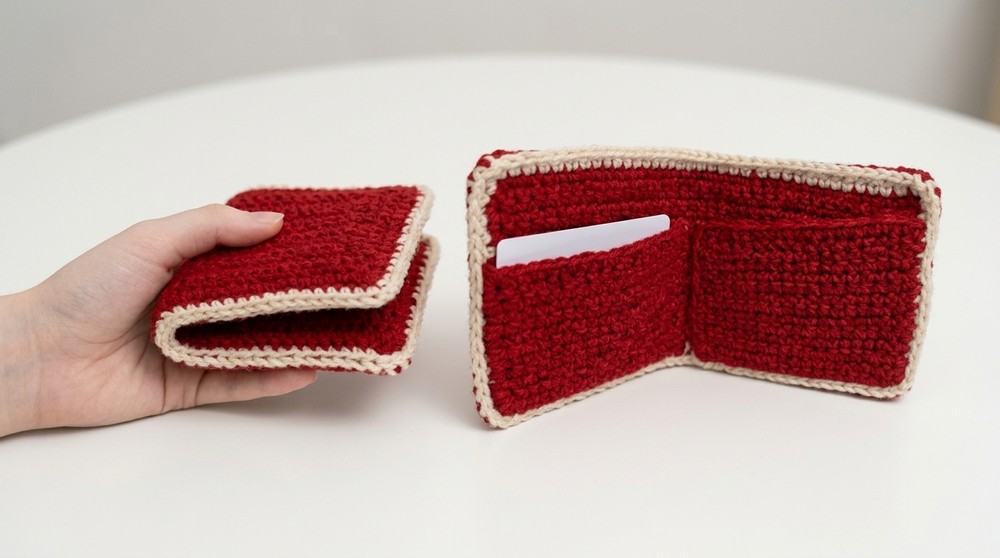 Crochet Unisex Wallet Tutorial Easy Crochet wallet Pattern 7