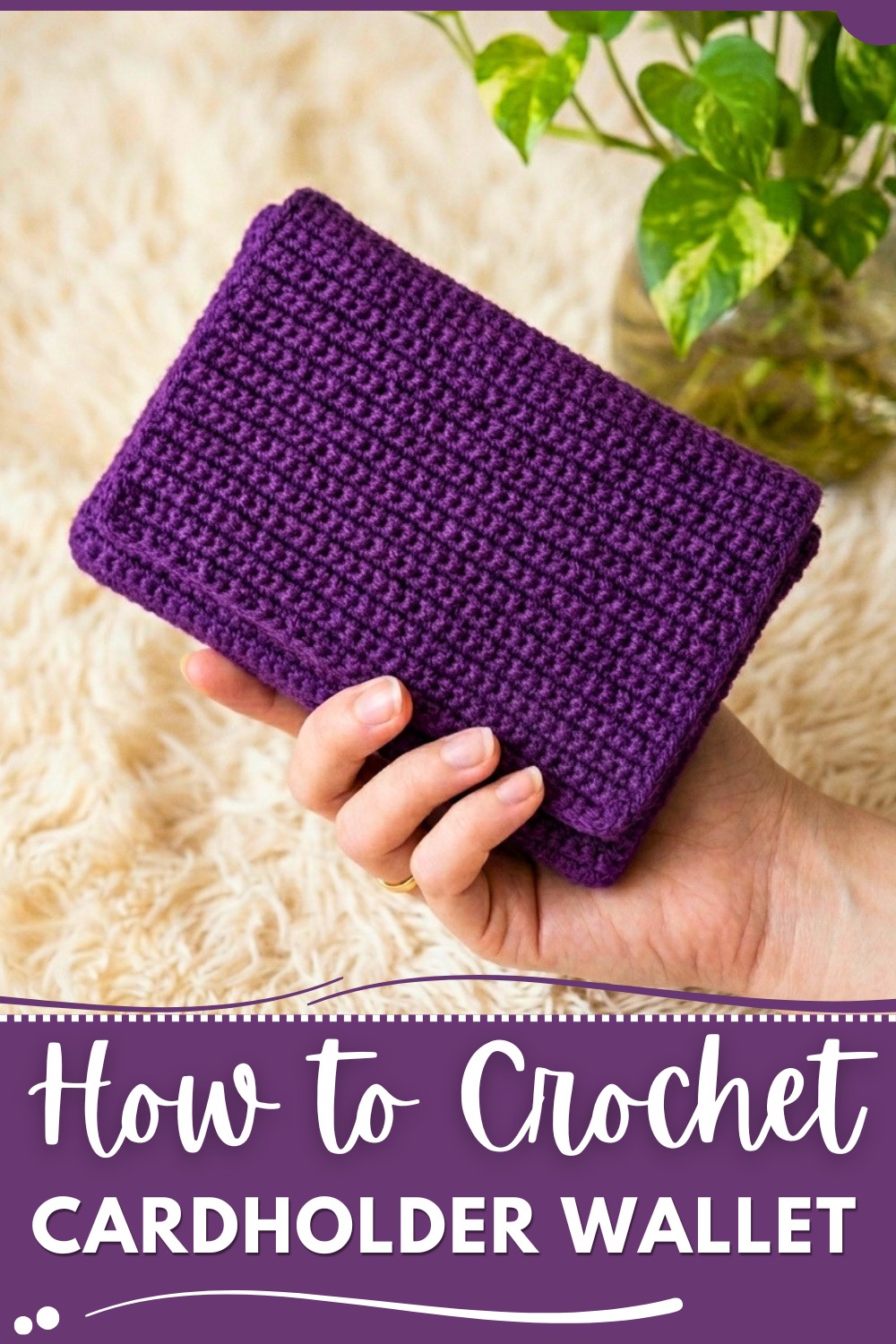Crochet spring cardholder wallet crochet card wallet 1