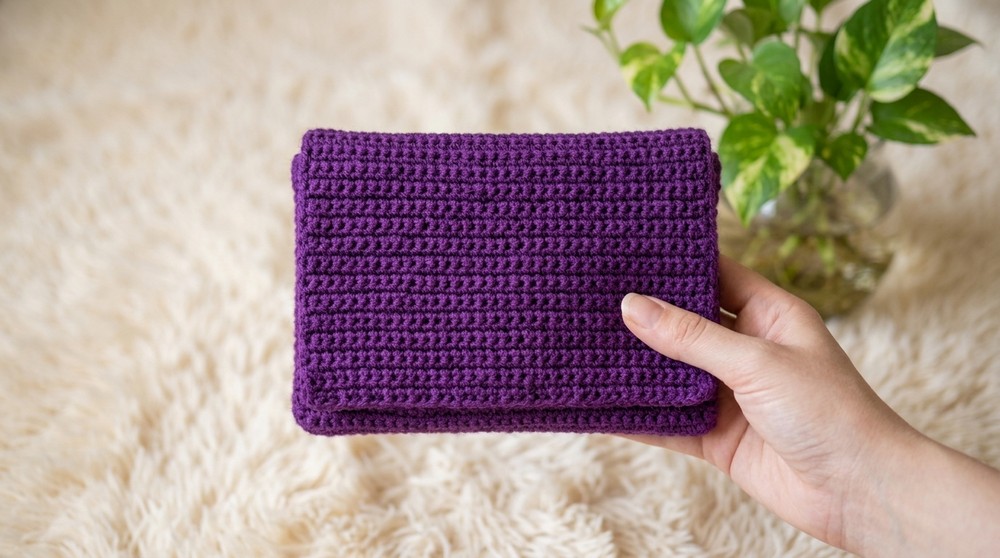 Crochet spring cardholder wallet crochet card wallet 2