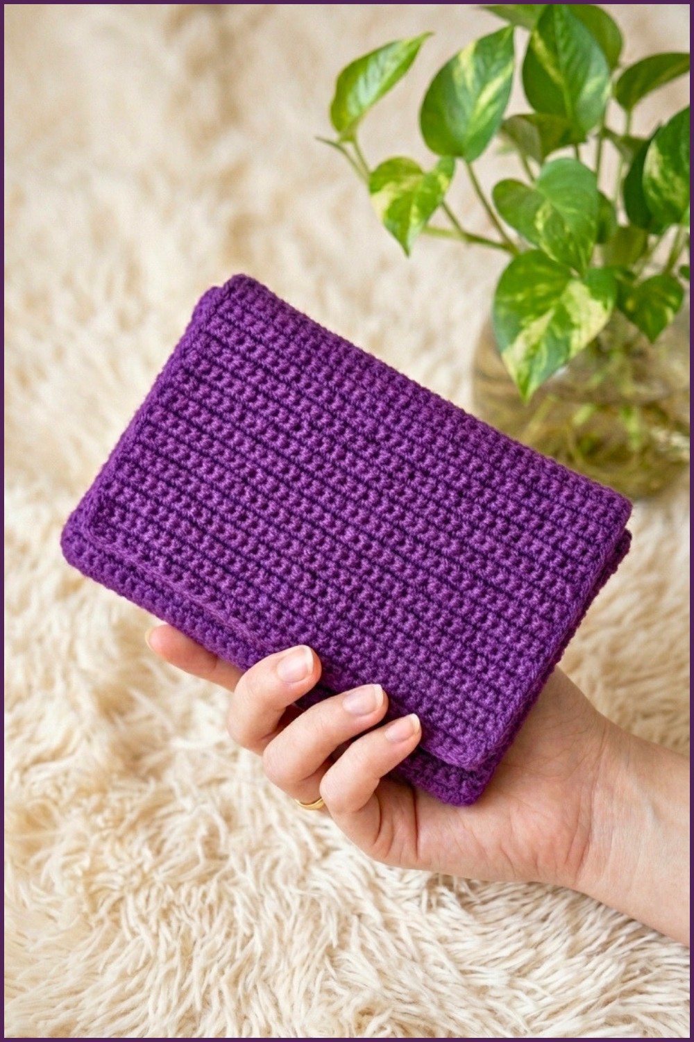 Crochet spring cardholder wallet crochet card wallet 7