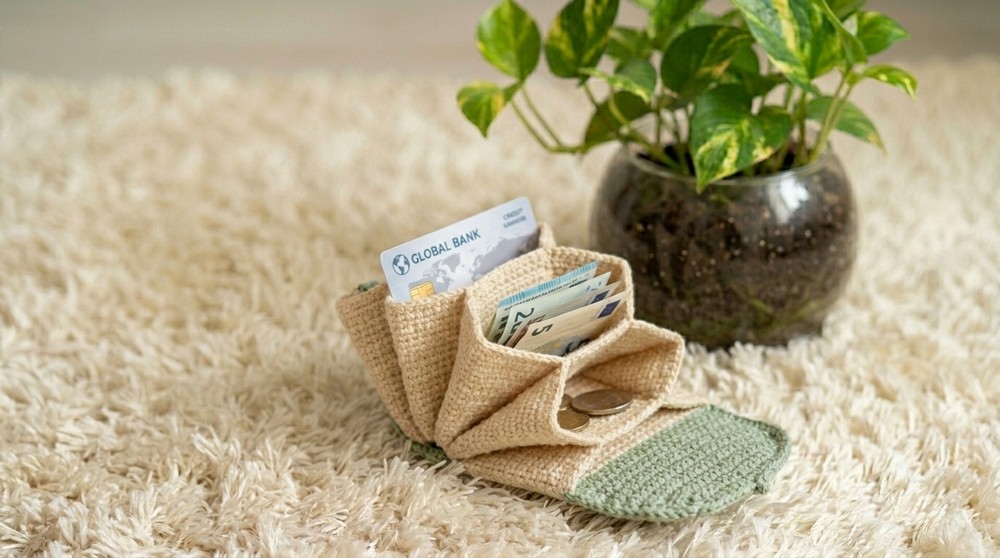 Crochet trifold wallet Beginners friendly pattern 2