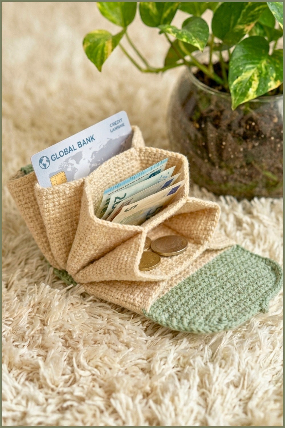Crochet trifold wallet Beginners friendly pattern 9