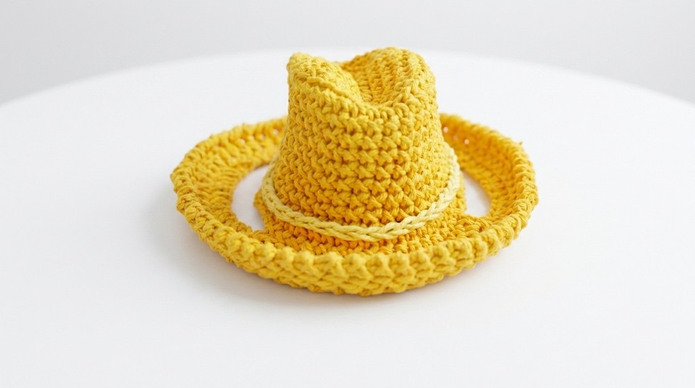 Crocheted cowboy hat for cat (easy) (2)