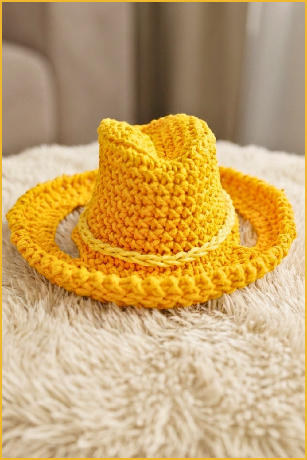 Crocheted cowboy hat for cat (easy) (9)