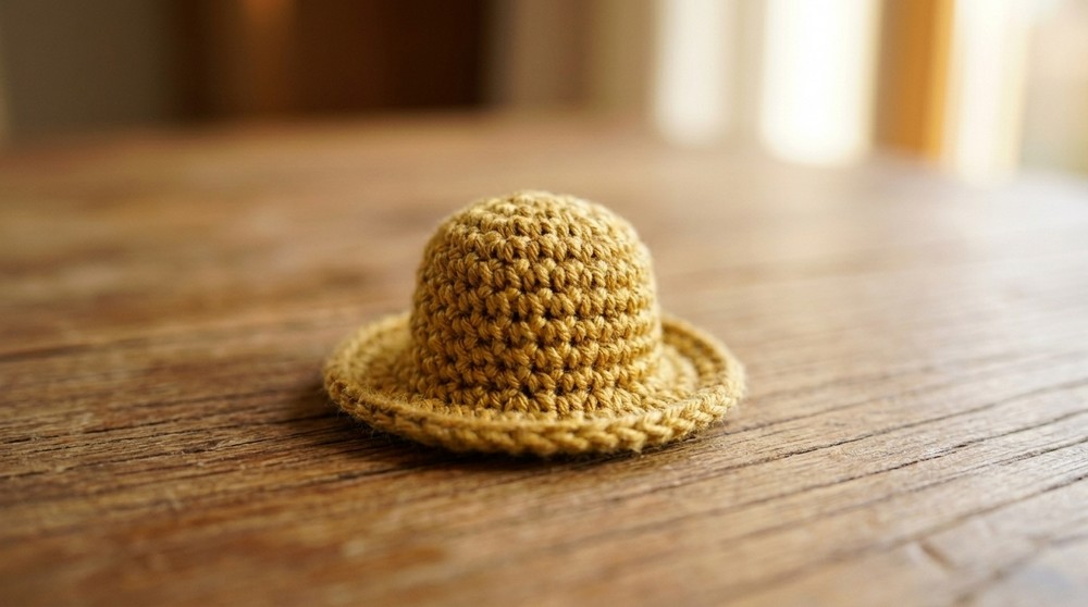 Crocheted cowboy hat for cat (easy) [English subtitles] cowboy hat for cat 2