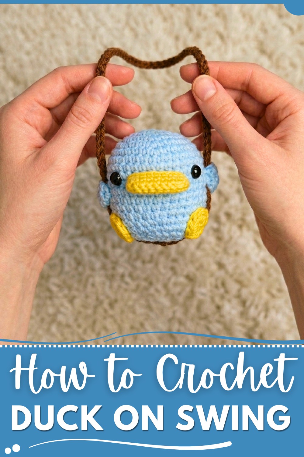 Duck in Swing Amigurumi Duck on Swing Amigurumi 1