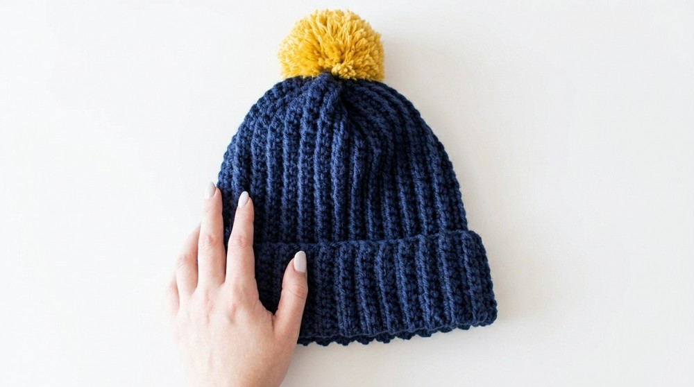 Hat with pompom Crochet Tutorial with May 8