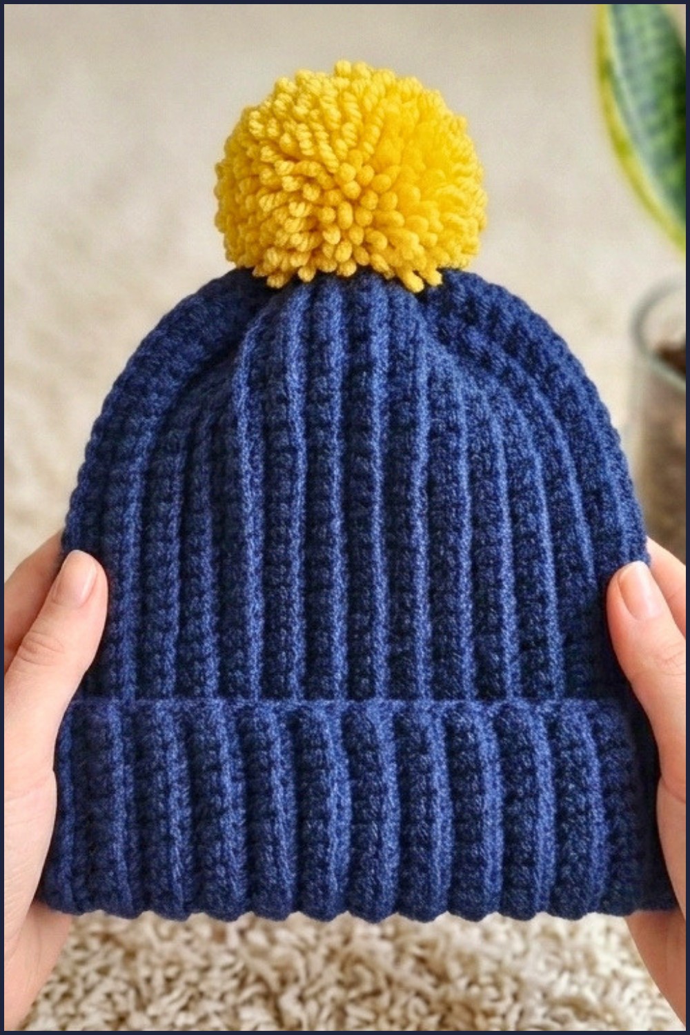 Hat with pompom Crochet Tutorial with May 9