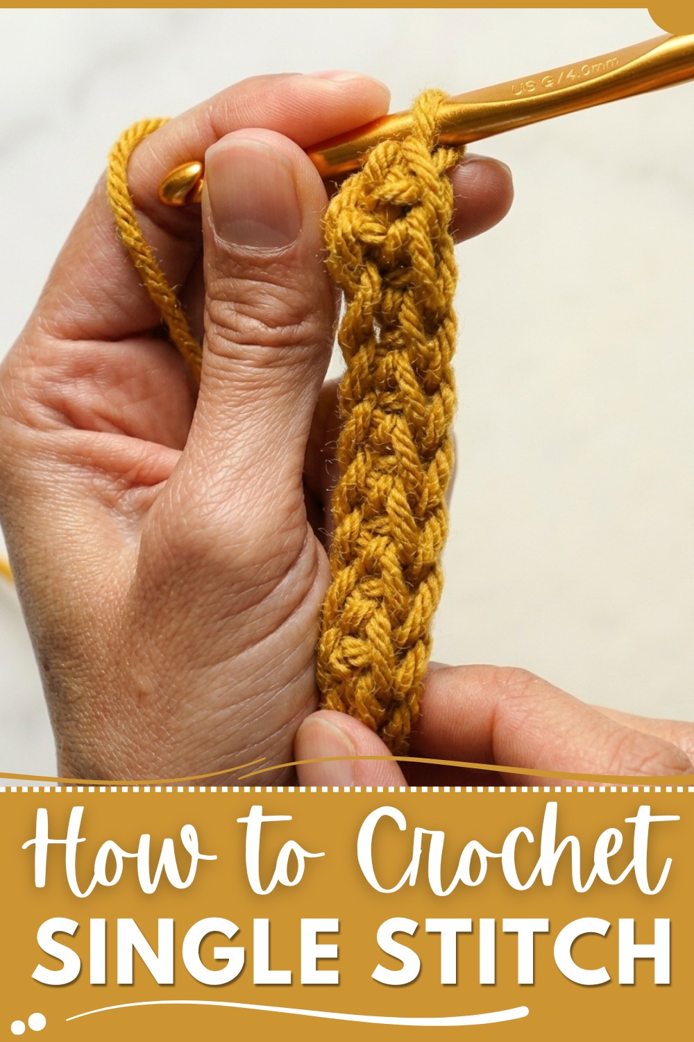 How to Single Crochet & Fasten Off 1