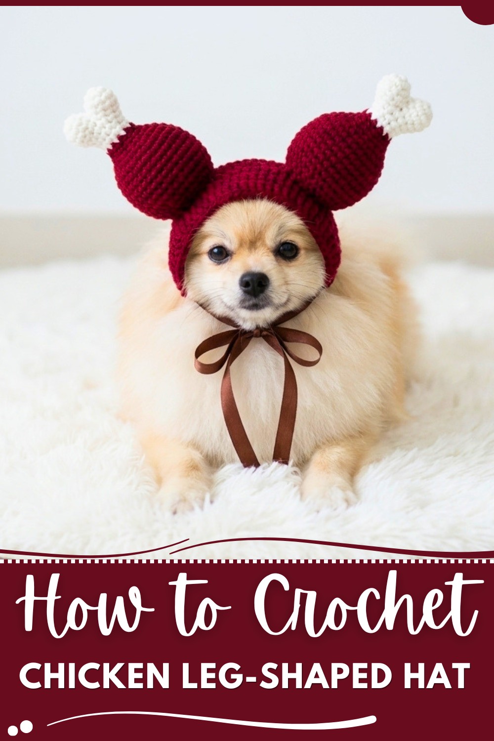How to crochet a chicken leg-shaped hat 1