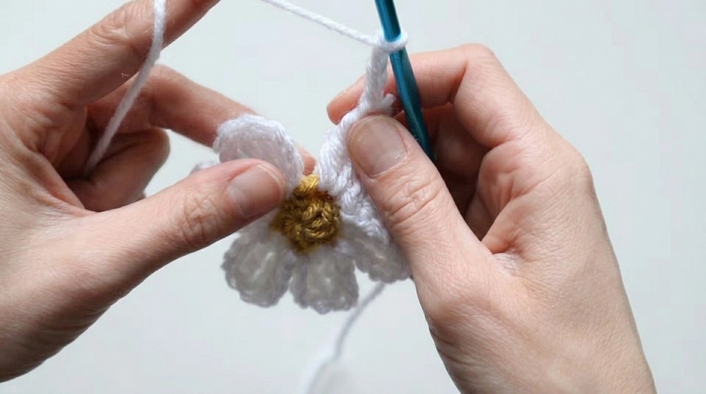 One Hour Crochet Baby Puff Stitch Headband Tutorial 10
