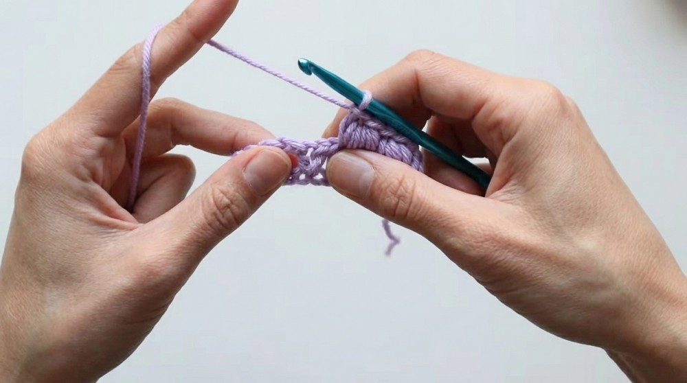 One Hour Crochet Baby Puff Stitch Headband Tutorial 4