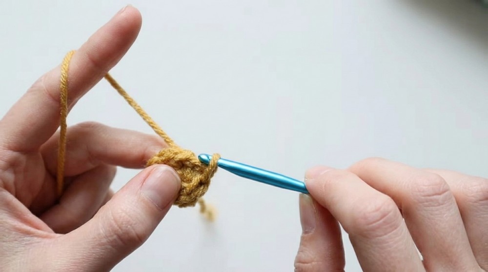 One Hour Crochet Baby Puff Stitch Headband Tutorial 8