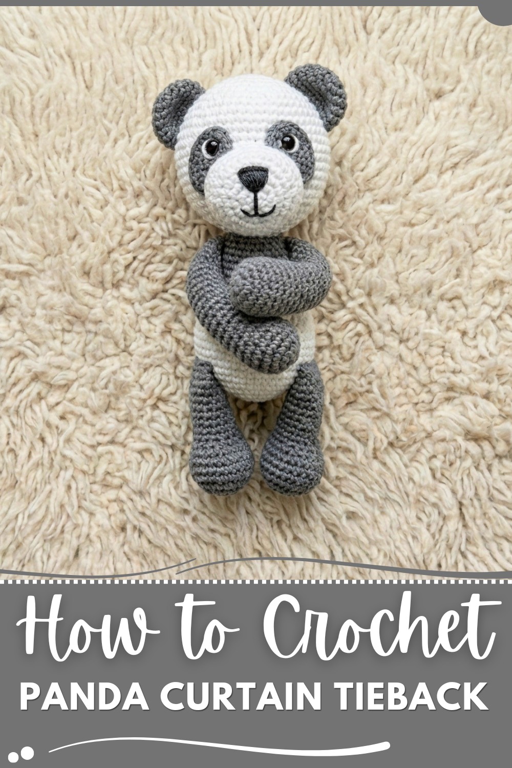 Panda Amigurumi Curtain Tiebacks 1