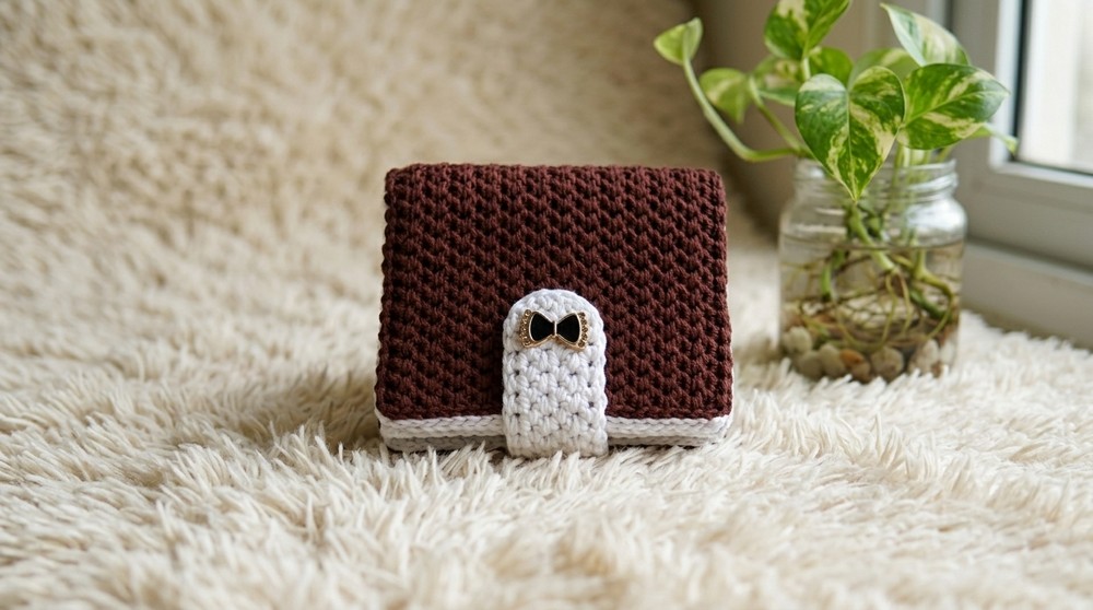 Tutorial for a Beautiful Folding Crochet Wallet with Spike Motif 2