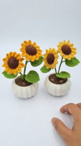 Ceochet Potted Sunflower Step-by-step Tutorial 1