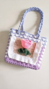Crochet 3d Flower Bag Pattern 2