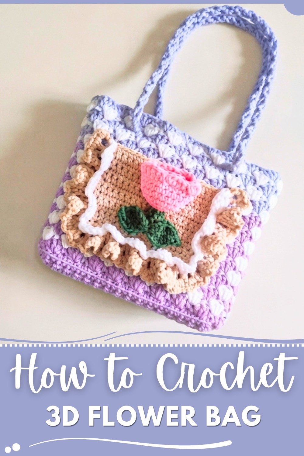 Crochet 3d Flower Bag Pattern