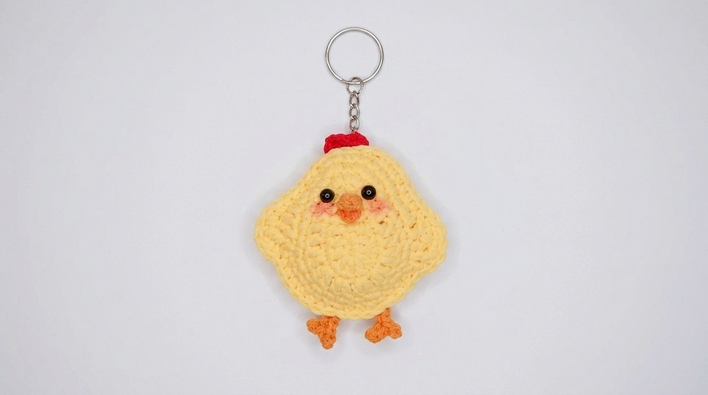 Crochet Chick Keychain Pattern 4
