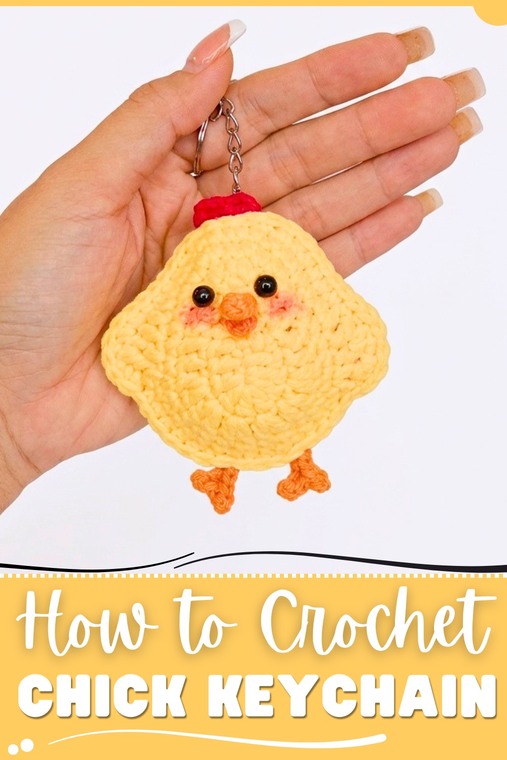 Crochet Chick Keychain Pattern