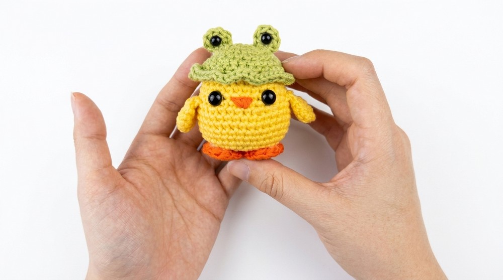 Crochet Chick With Frog Hat Pattern 4