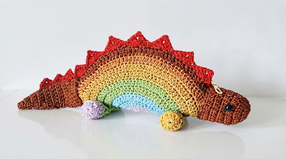 Crochet Dinosaur Pencil Case 2