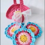 Crochet Flower Coasters Pattern 10