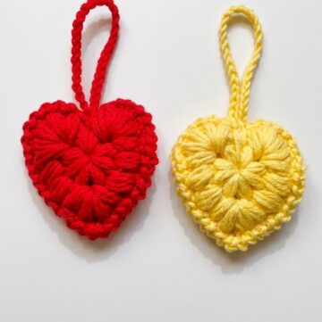 Crochet Heart Keychain Pattern 5
