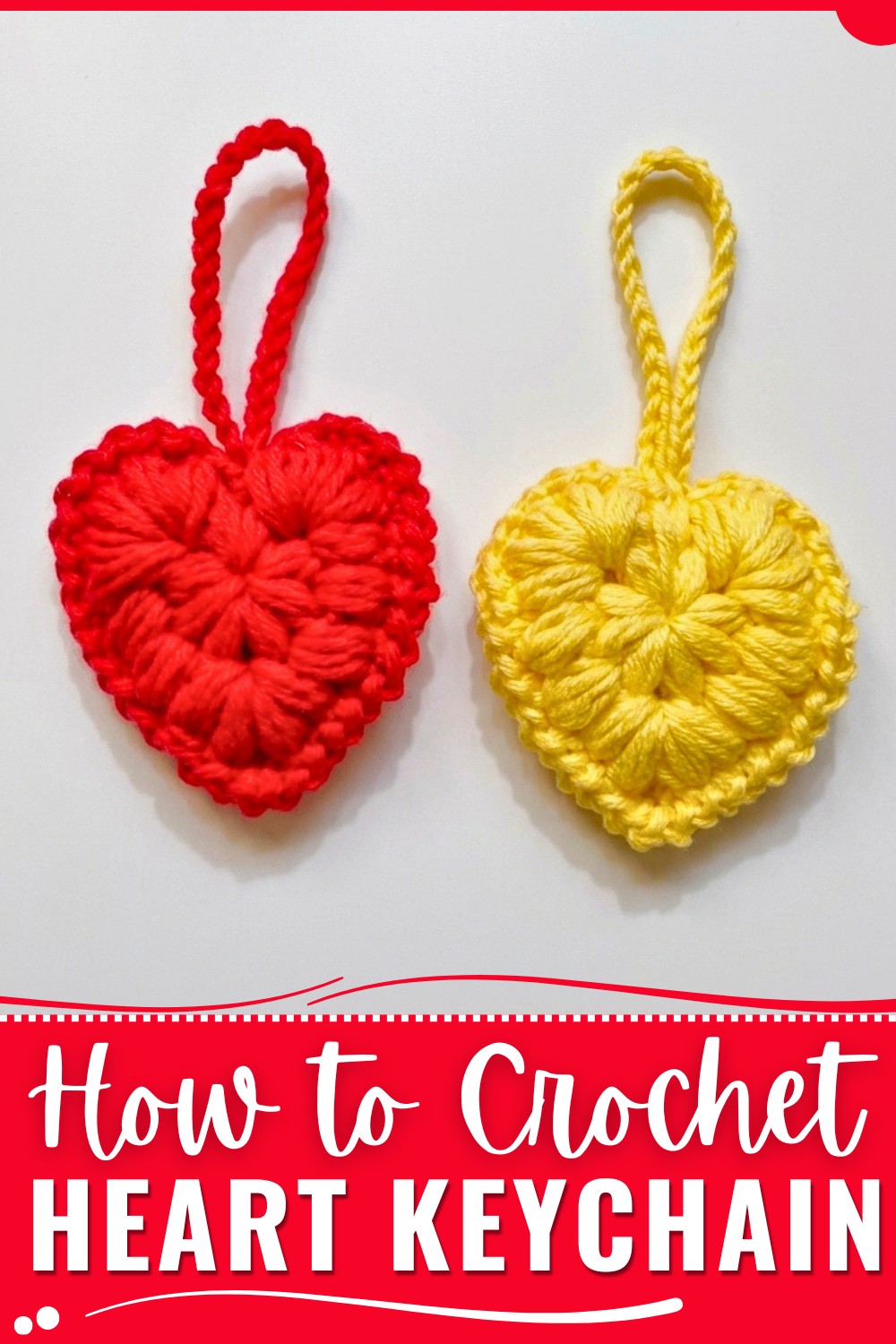 Crochet Heart Keychain Pattern