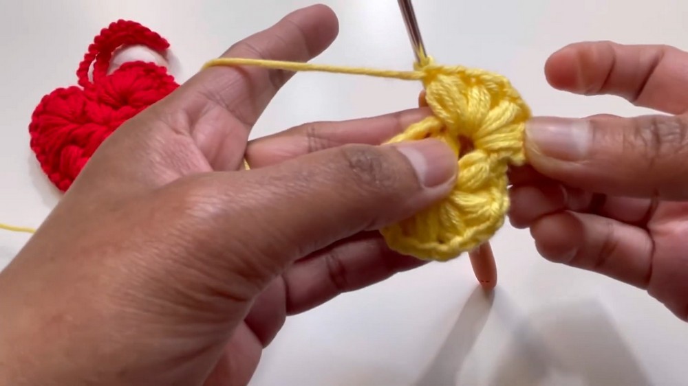 Crochet Heart Keychain Pattern 2