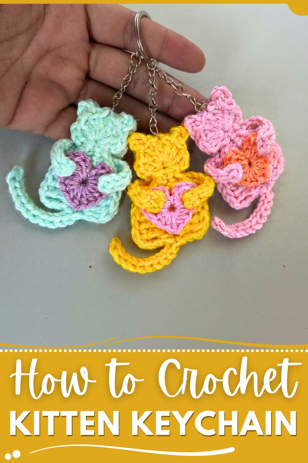 Crochet Kitten Keychain Pattern