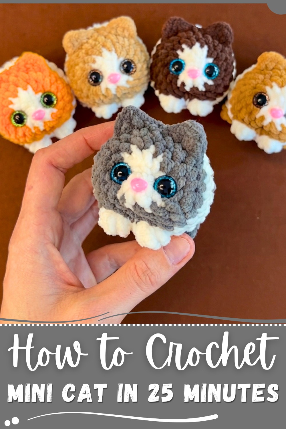 Crochet Mini Cat In 25 Minutes