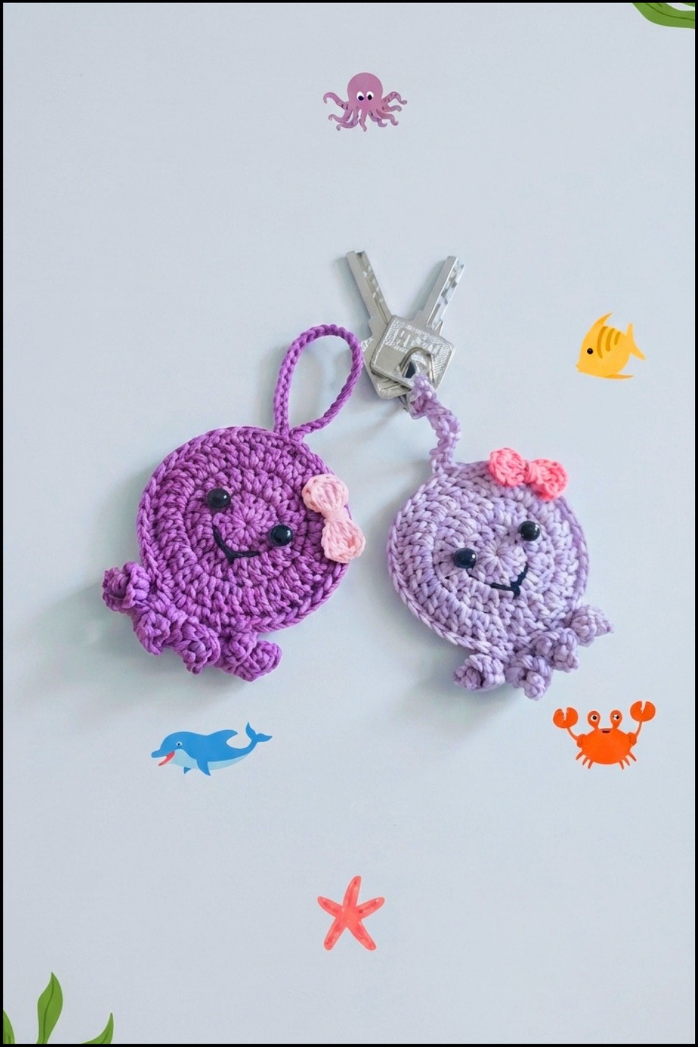 Crochet Octopus Keychain Pattern 1