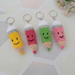 Crochet Pencil Keychain Pattern 1