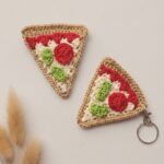 Crochet Pizza Keychain Pattern 1