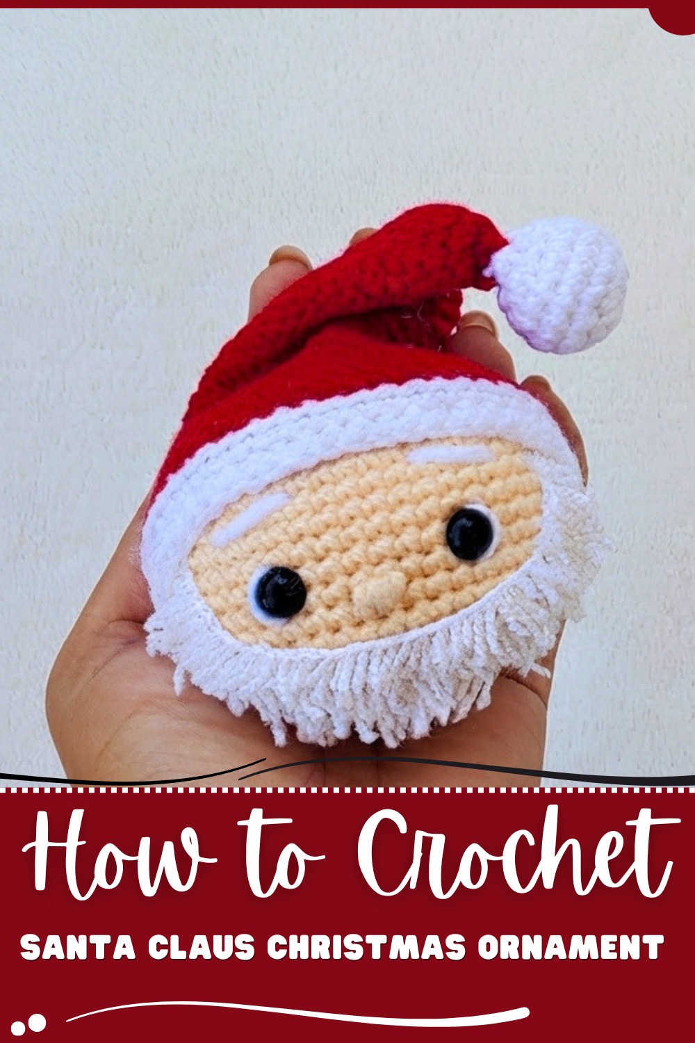 Crochet Santa Claus Christmas Ornament