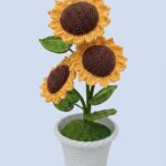Crochet Sunflower In Pot Step By Step Tutorial 2