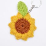 Crochet Sunflower Keychain Pattern 5