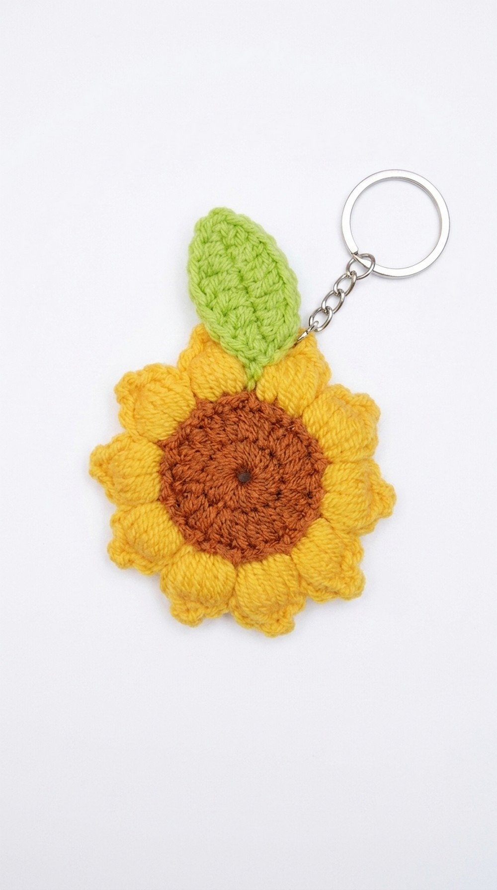 Crochet Sunflower Keychain Pattern 5