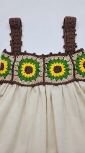 Crochet Sunflower Summer Dress Pattern 1