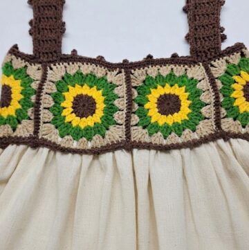 Crochet Sunflower Summer Dress Pattern 1