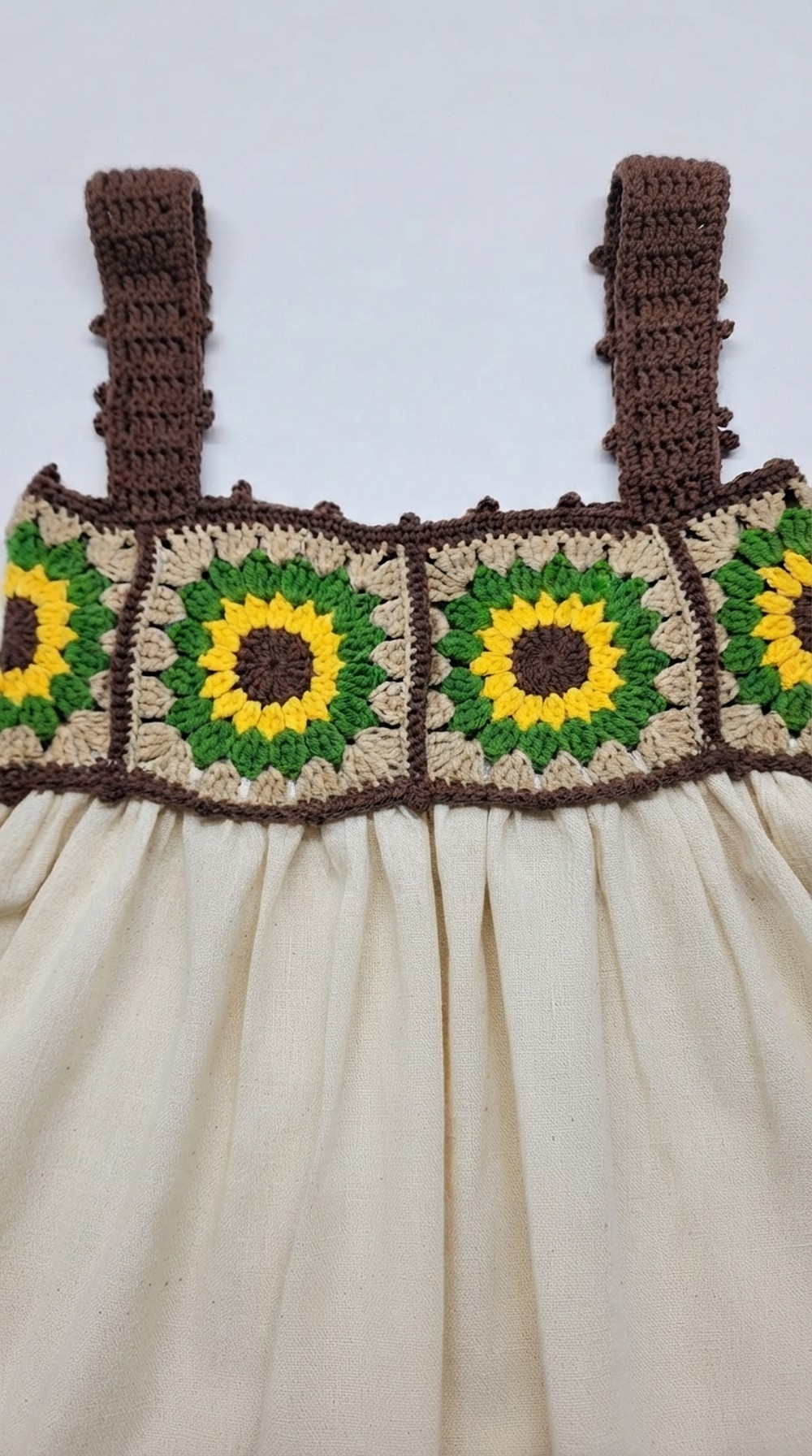 Crochet Sunflower Summer Dress Pattern 1