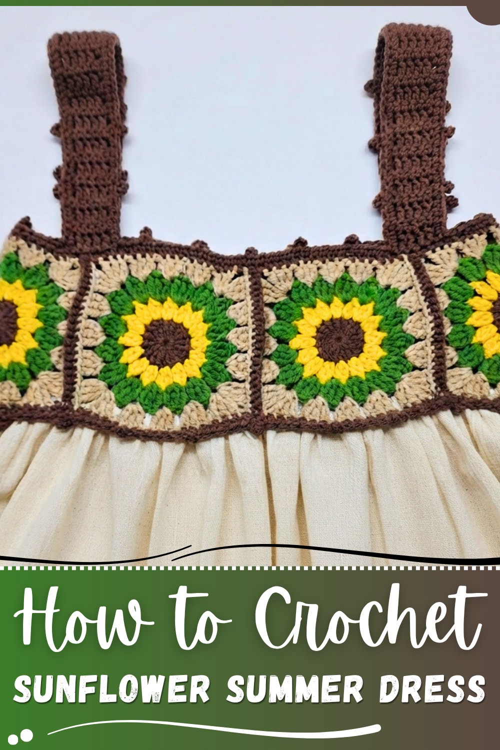 Crochet Sunflower Summer Dress Pattern