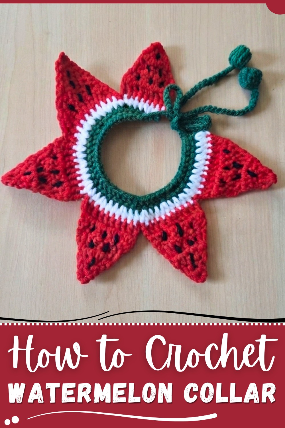 Crochet Watermelon Collar Pattern