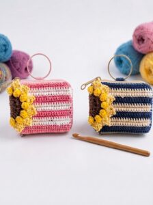 Easy And Simple Crochet Sunflower Wallet Pattern 1