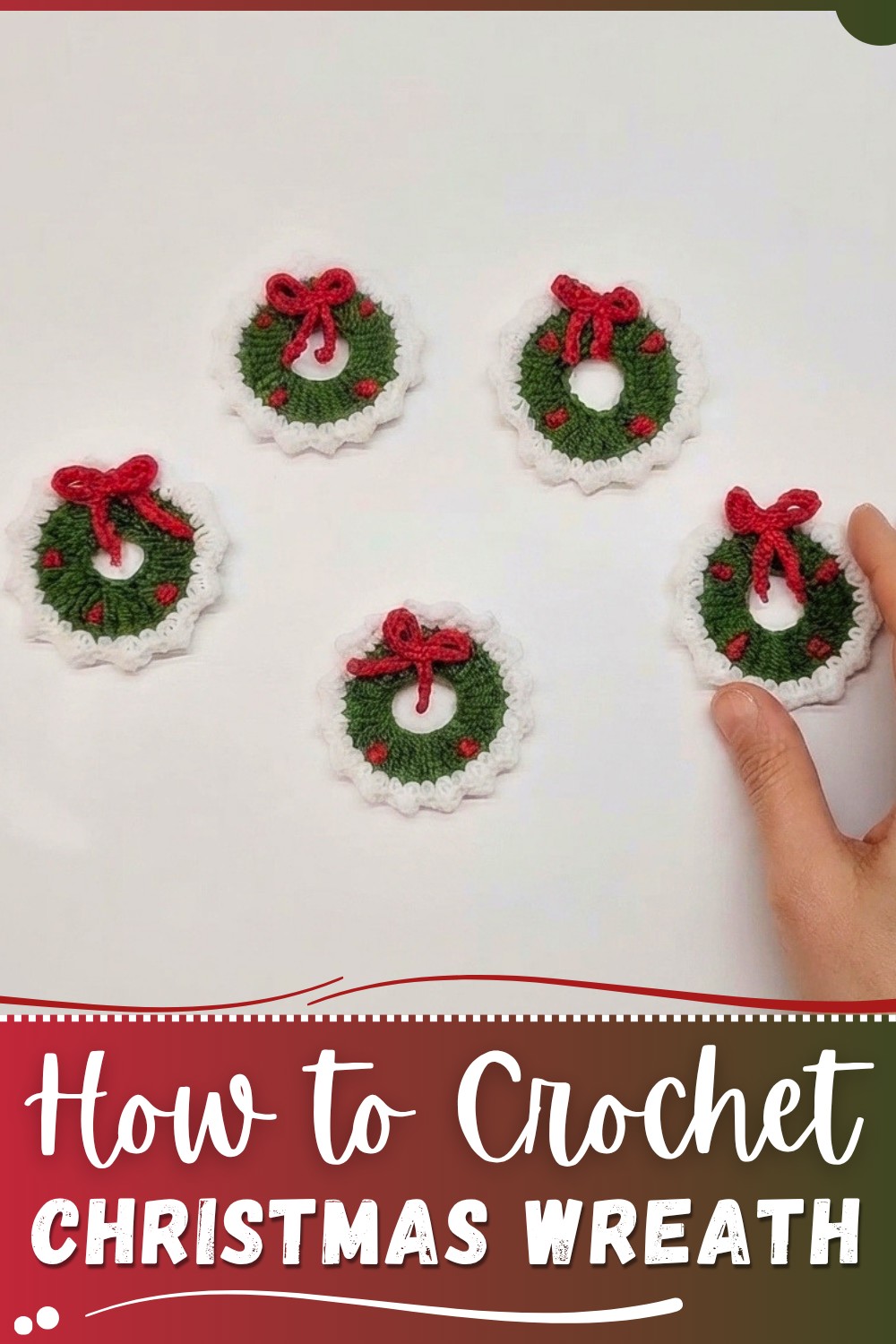How To Crochet Christmas Wreath Pattern