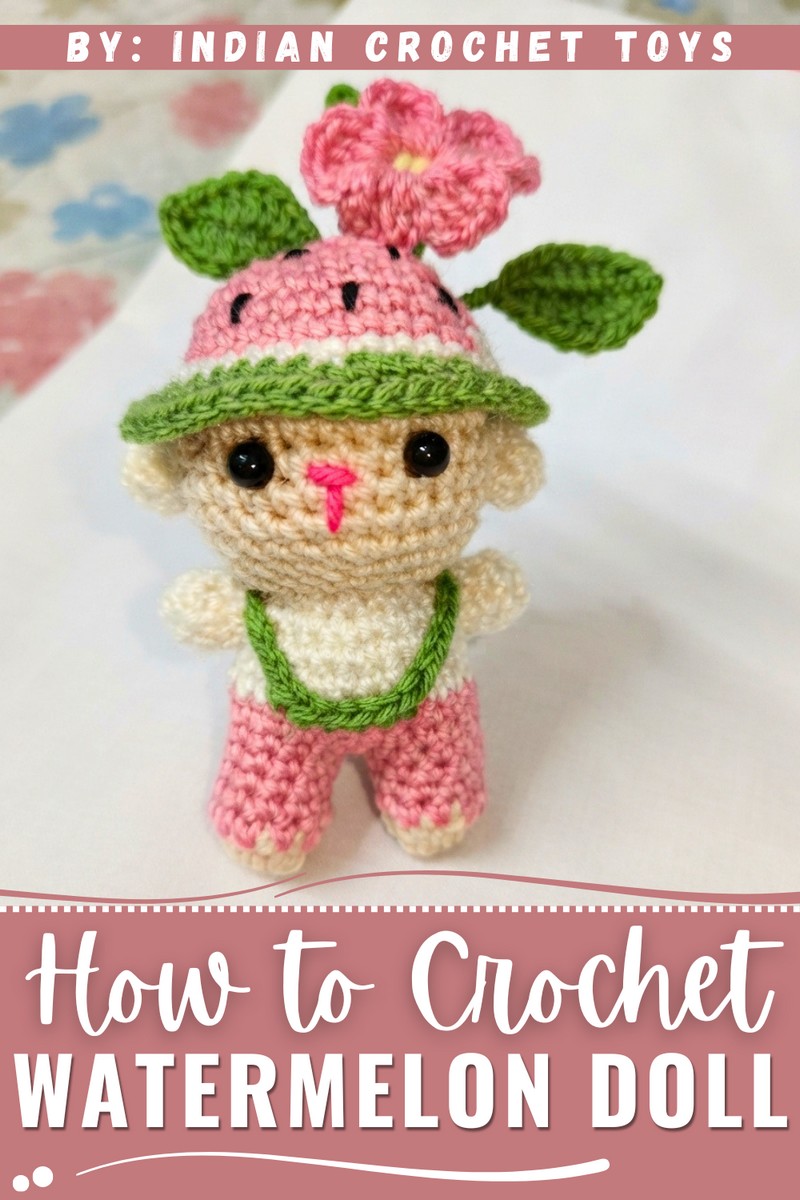 Crochet watermelon doll