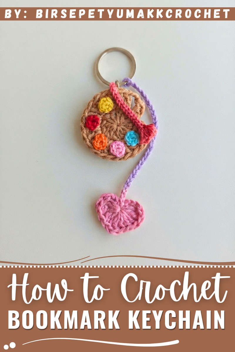Crochet bookmark Keychain