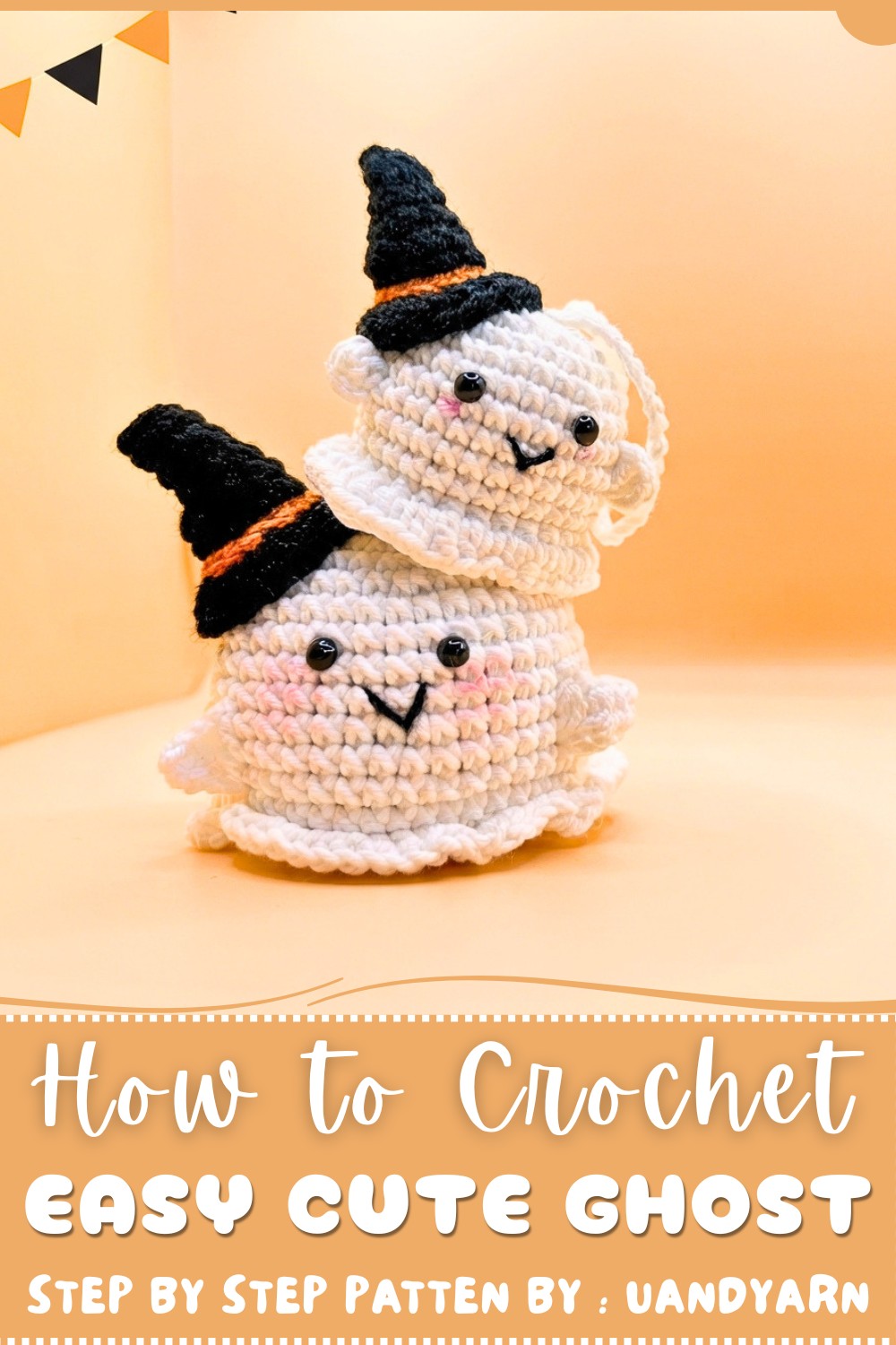 How to Crochet a Cute Ghost 👻 Beginner Halloween Amigurumi Tutorial 1